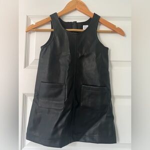 GAP Black Faux Leather Dress, 4T